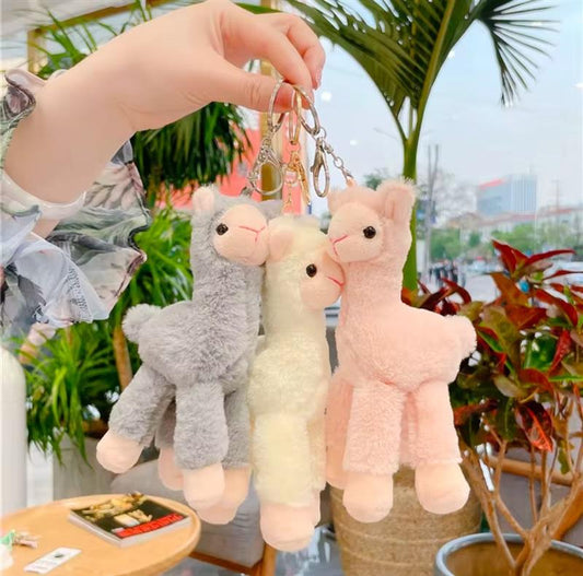 Llama Plush Charm Keychain